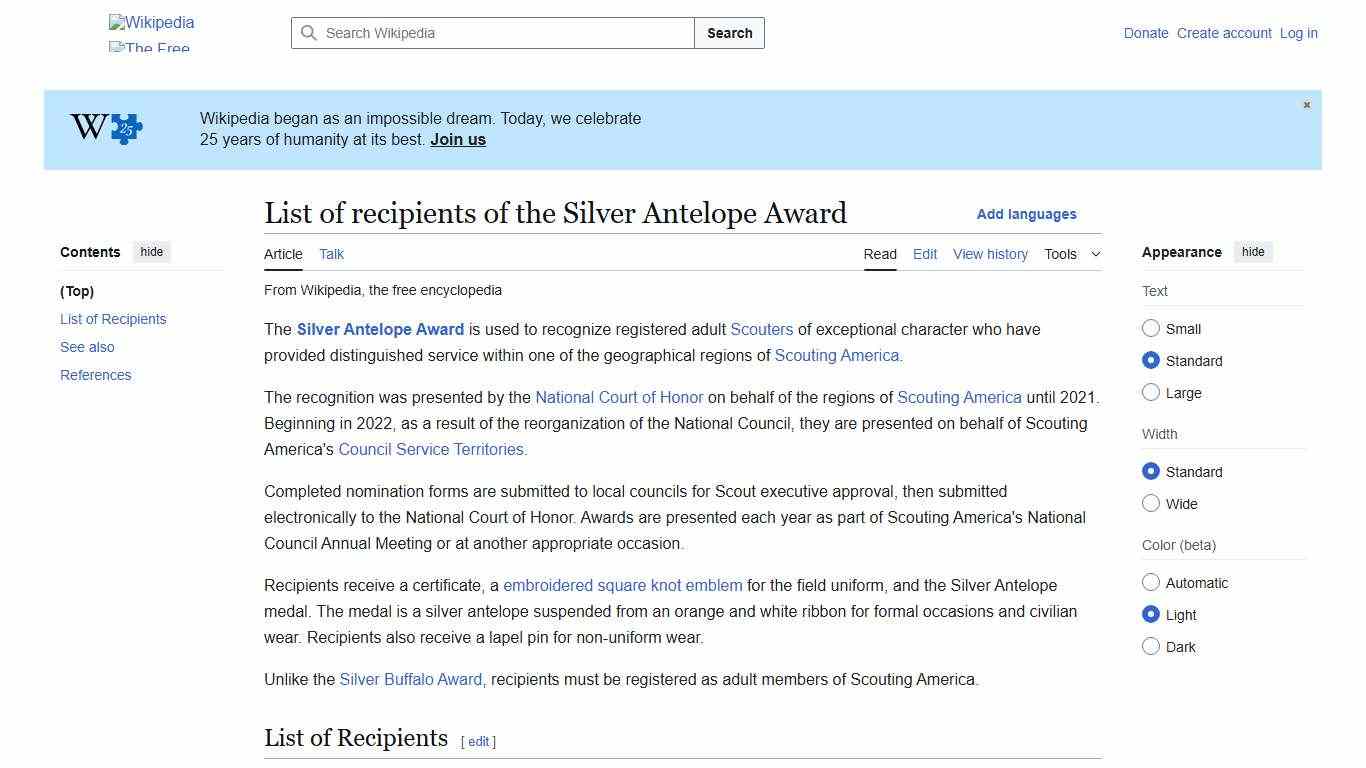 List of recipients of the Silver Antelope Award - Wikipedia