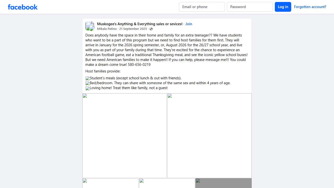 Muskogee's Anything & Everything sales or sevices! | Does anybody have the space in their home and family for an extra teenager | Facebook